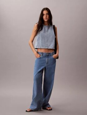 Bluză scurtă din denim