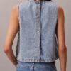 Bluză scurtă din denim