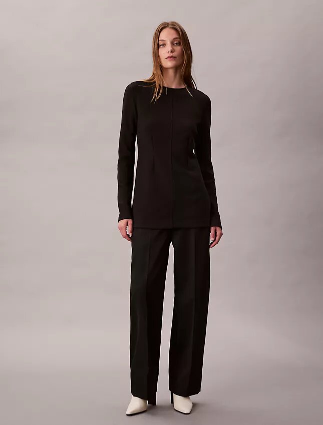 Bluză tunica slim din tricotaj croită Bluză tunica slim din tricotaj croită