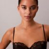 Body-ură din dantelă florală CK Black