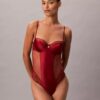 Body-ură din dantelă florală CK Black