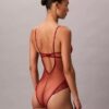 Body-ură din dantelă florală CK Black