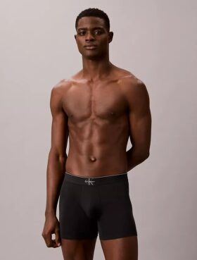 Boxeri cu monogramă grafică din Cotton Stretch, pachet de 3 bucăți