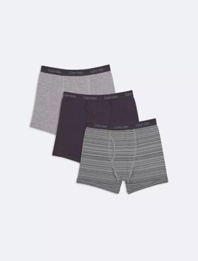Boxeri din bumbac Cotton Stretch cu logo pentru băieți, pachet de 2