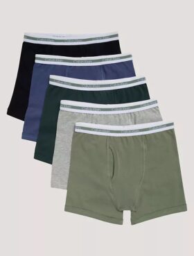 Boxeri din bumbac Cotton Stretch pentru băieți, pachet de 5