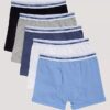 Boxeri din bumbac Cotton Stretch pentru băieți, pachet de 5