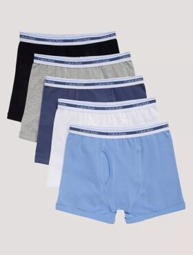 Boxeri din bumbac Cotton Stretch pentru băieți, pachet de 5