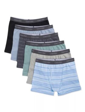 Boxeri din bumbac Cotton Stretch pentru băieți, pachet de 6