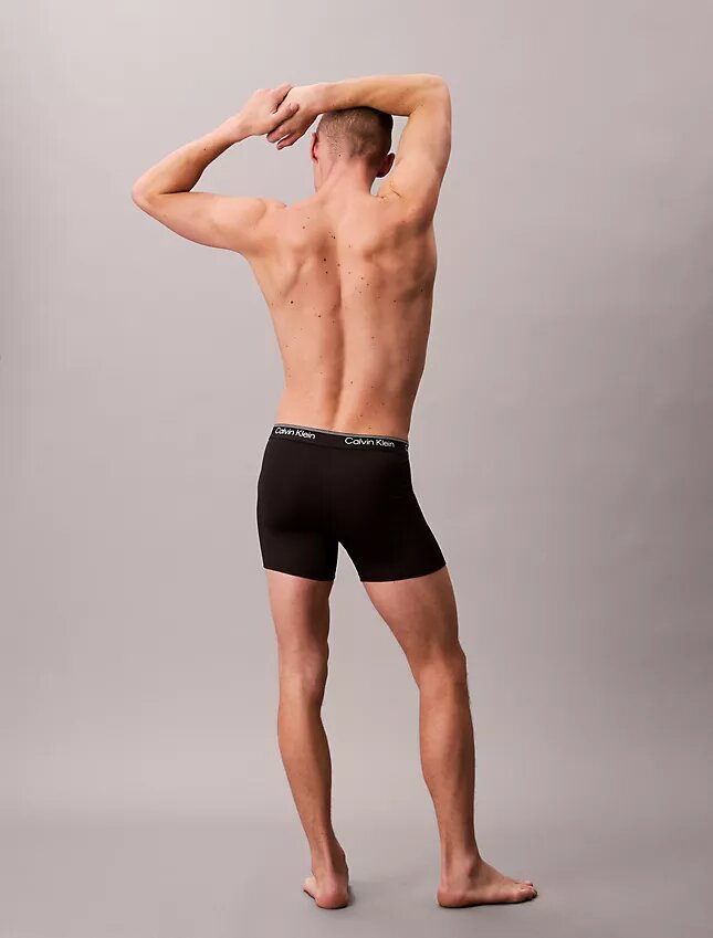 Boxeri din microfibră elastică, pachet de 3 Boxeri Brief Boxeri din microfibră elastică, pachet de 3 Boxeri Brief