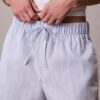 Boxeri din poplin de bumbac cu dungi Boxeri din poplin de bumbac cu dungi