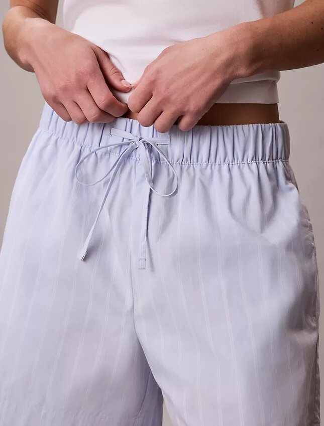 Boxeri din poplin de bumbac cu dungi Boxeri din poplin de bumbac cu dungi
