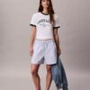 Boxeri din poplin de bumbac cu dungi Boxeri din poplin de bumbac cu dungi