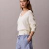 Boxeri din poplin de bumbac cu dungi Boxeri din poplin de bumbac cu dungi