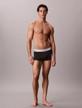 Boxeri iconici din bumbac Cotton Stretch cu talie joasă Low Rise Trunk