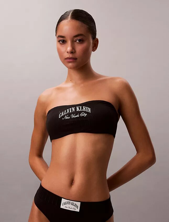 Bralette bandeau clasică Heritage din Cotton Stretch, ușor căptușită Bralette bandeau clasică Heritage din Cotton Stretch, ușor căptușită
