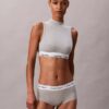 Bralette cu guler înalt, ușor căptușită, din bumbac Modal