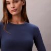 Bralette cu mâneci lungi, ușor căptușită, din bumbac Modal Icon