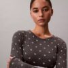 Bralette cu mâneci lungi, ușor căptușită, din bumbac Modal Icon