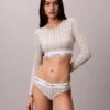 Bralette cu mâneci lungi, ușor căptușită, din bumbac Modal Icon