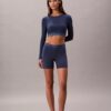 Bralette cu mâneci lungi, ușor căptușită, din bumbac Modal Icon