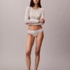 Bralette cu mâneci lungi, ușor căptușită, din bumbac Modal Icon