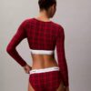 Bralette cu mâneci lungi, ușor căptușită, din bumbac Modal Icon