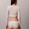 Bralette cu mâneci lungi, ușor căptușită, din bumbac Modal Icon