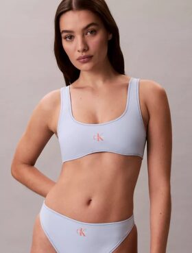 Bralette de baie cu monogramă grafică