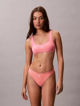 Bralette de baie cu monogramă grafică
