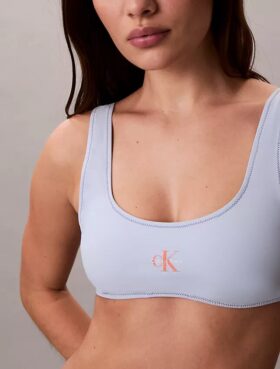 Bralette de baie cu monogramă grafică