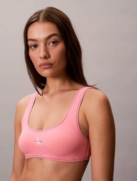 Bralette de baie cu monogramă grafică
