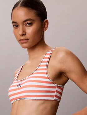 Bralette de baie cu monogramă grafică