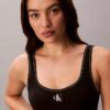 Bralette de baie cu monogramă grafică