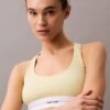 Bralette din bumbac Modal elastic cu nervuri, ușor căptușită