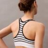 Bralette din bumbac Modal elastic cu nervuri, ușor căptușită
