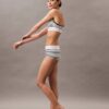 Bralette din bumbac Modal elastic cu nervuri, ușor căptușită