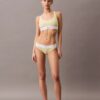 Bralette din bumbac Modal elastic cu nervuri, ușor căptușită