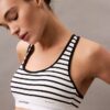 Bralette din bumbac Modal elastic cu nervuri, ușor căptușită