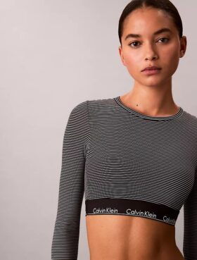 Bralette din bumbac Modal, ușor căptușită, cu mâneci lungi