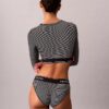 Bralette din bumbac Modal, ușor căptușită, cu mâneci lungi