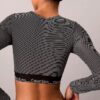 Bralette din bumbac Modal, ușor căptușită, cu mâneci lungi