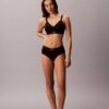 Bralette elastică din microfibră cu monogramă grafică, ușor căptușită Bralette elastică din microfibră cu monogramă grafică, ușor căptușită