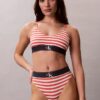 Bralette elastică din microfibră Unlined cu Monogram grafică, fără căptușeală Bralette elastică din microfibră Unlined cu Monogram grafică, fără căptușeală