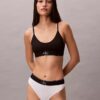 Bralette elastică din microfibră Unlined cu Monogram grafică, fără căptușeală Bralette elastică din microfibră Unlined cu Monogram grafică, fără căptușeală