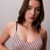 Bralette elastică din microfibră Unlined cu Monogram grafică, fără căptușeală Bralette elastică din microfibră Unlined cu Monogram grafică, fără căptușeală
