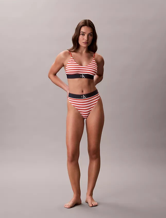 Bralette elastică din microfibră Unlined cu Monogram grafică, fără căptușeală Bralette elastică din microfibră Unlined cu Monogram grafică, fără căptușeală
