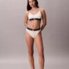 Bralette elastică din microfibră Unlined cu Monogram grafică, fără căptușeală Bralette elastică din microfibră Unlined cu Monogram grafică, fără căptușeală