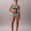 Bralette elastică din microfibră Unlined cu Monogram grafică, fără căptușeală Bralette elastică din microfibră Unlined cu Monogram grafică, fără căptușeală