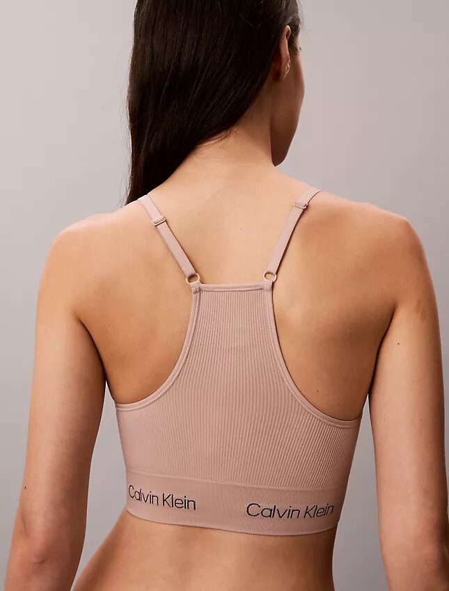 Bralette fără cusături din microfibră cu nervuri, ușor căptușită Bralette fără cusături din microfibră cu nervuri, ușor căptușită