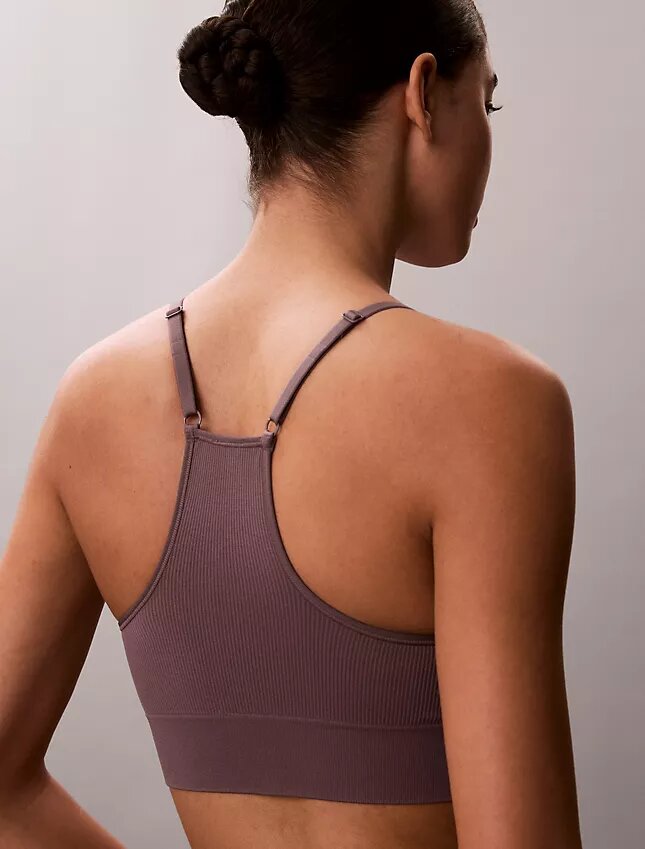 Bralette fără cusături din microfibră cu nervuri, ușor căptușită Bralette fără cusături din microfibră cu nervuri, ușor căptușită